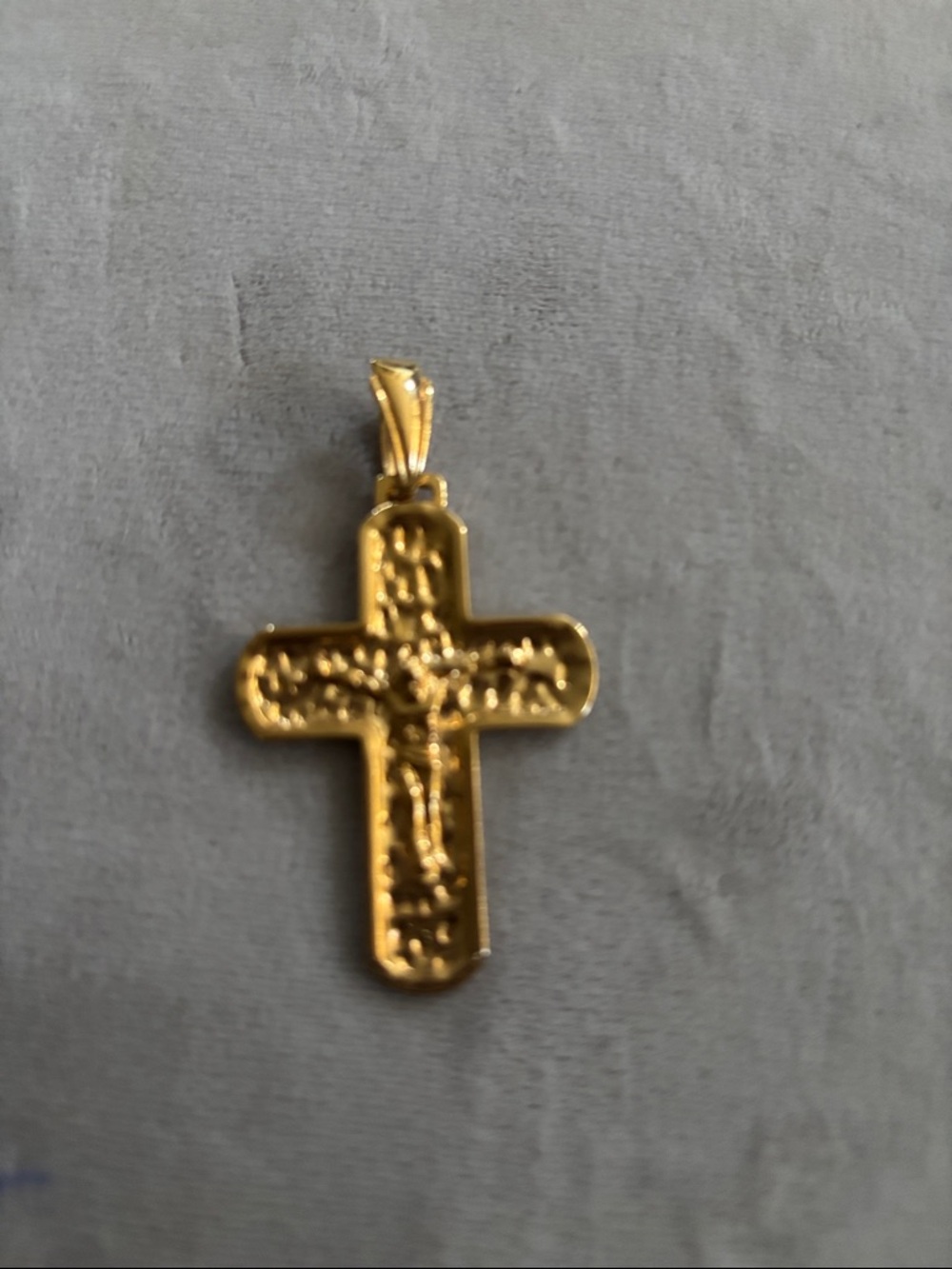 Gold Cross Pendant Men’s Necklace Religious Jewelry